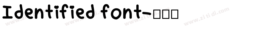 Identified font字体转换